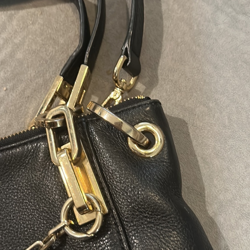 Michael Kors | Brooke Pebbled Blk Leather Satchel - Picture 4 of 10